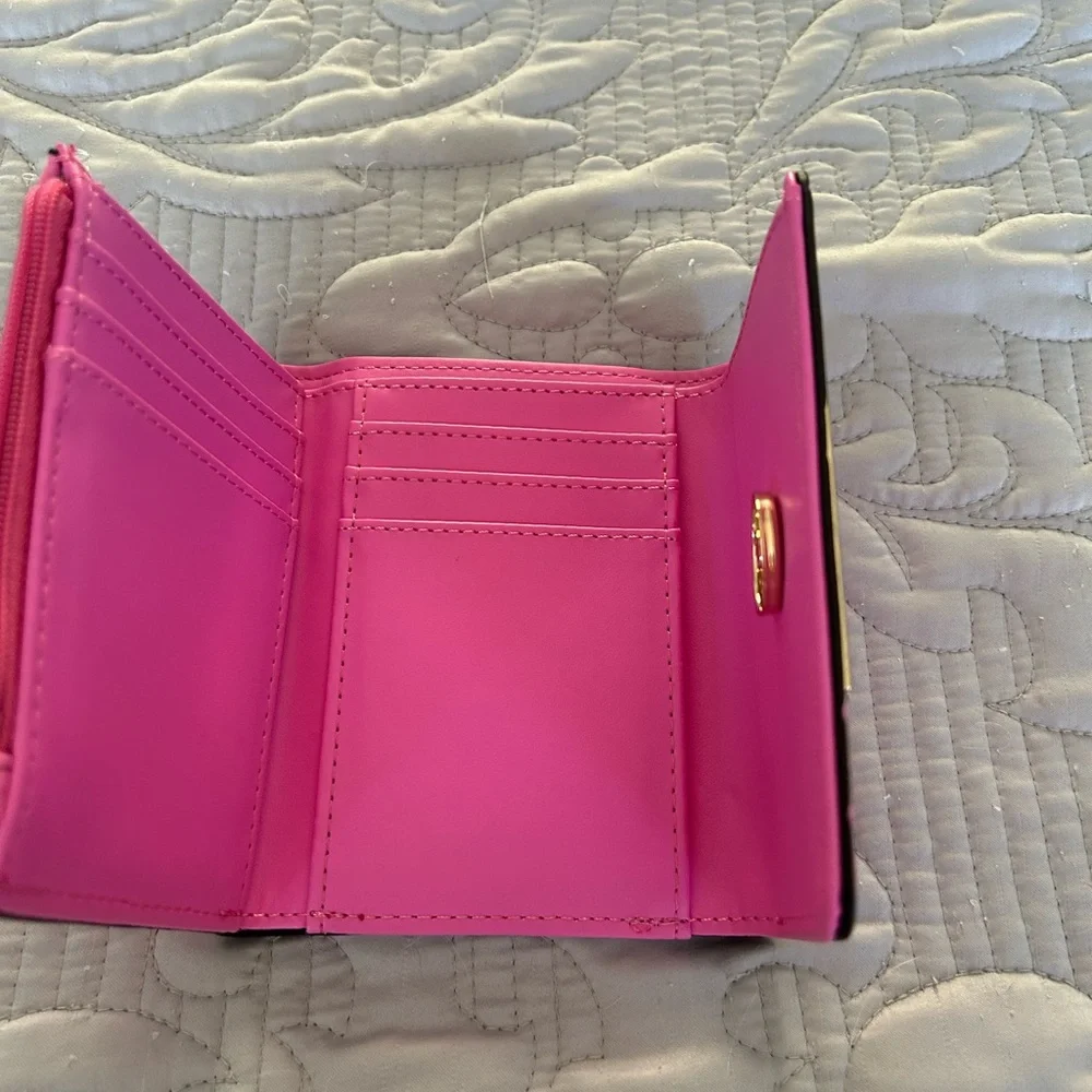 Aldo Vibrant Pink Embossed Card Holder - Picture 3 of 6